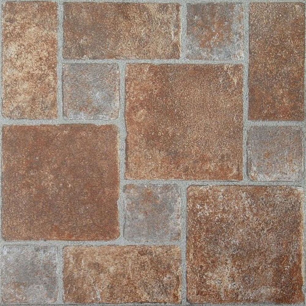 Mosaico Clasico Brick Pavers 12x12 Self Adhesive Vinyl Floor Tile - 20 Tiles/20